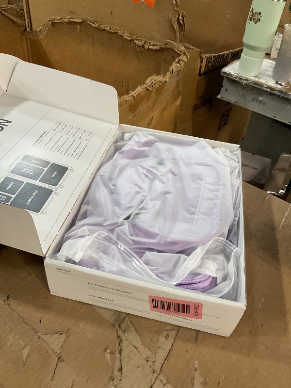 Photo 1 of (incomplete) Aerotrunk Compression Packing Cubes for Travel - Luggage Organizer Bags - Double Zipper Packing Cubes for Suitcases (6-Pack, Purple)