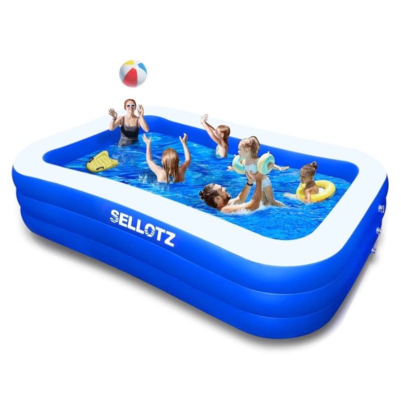Photo 1 of 
Inflatable Pool for Kids and Adults, 120" X 72" X 22" Oversized Thickened Family Swimming Pool for Toddlers, Outdoor, Garden, Backyard, Summer Water Party