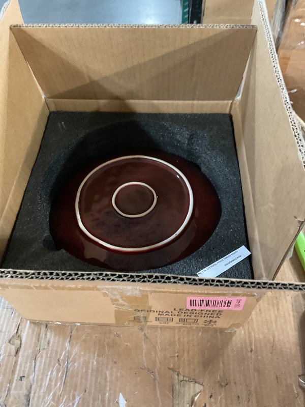 Photo 1 of ***Missing plates***
vicrays Ceramic Dinner Plates Set, 10.5 Inch, Set of 6, Round, Microwave, Oven, Dishwasher Safe, Porcelain Fluted Suitable for Steak, Pasta, Pizza, Home, Party, Restaurant (Cherry Red)