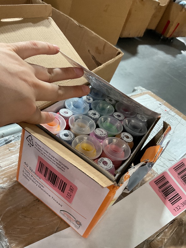Photo 1 of ***LIKE NEW/OPEN BOX***
New brothread 40 Colors Compatible with Brother Polyester Embroidery Machine Thread Kit 500M (550Y) Each Spool Compatible with Brother Babylock Janome Singer Pfaff Bernina Embroidery & Sewing Machine