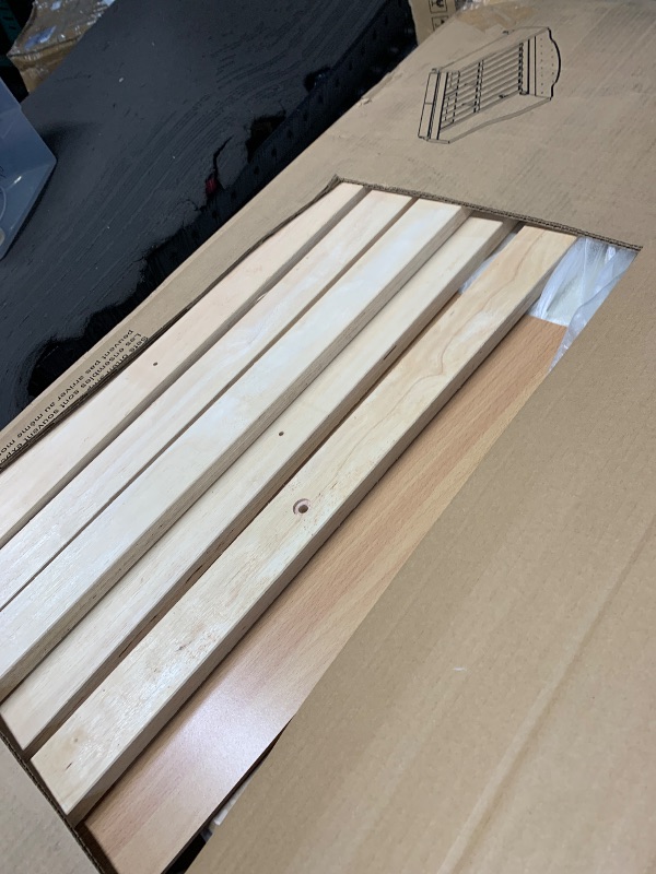 View 2 of ***Fabric, not wood***STOCK PHOTO FOR REFERENCE ONLY***
AMERLIFE King Size Solid Wood Bed Frame with Headboard, Minimalist Platform Bed with Wooden Slats Support/No Box Spring Needed/Easy Assembly, Natural