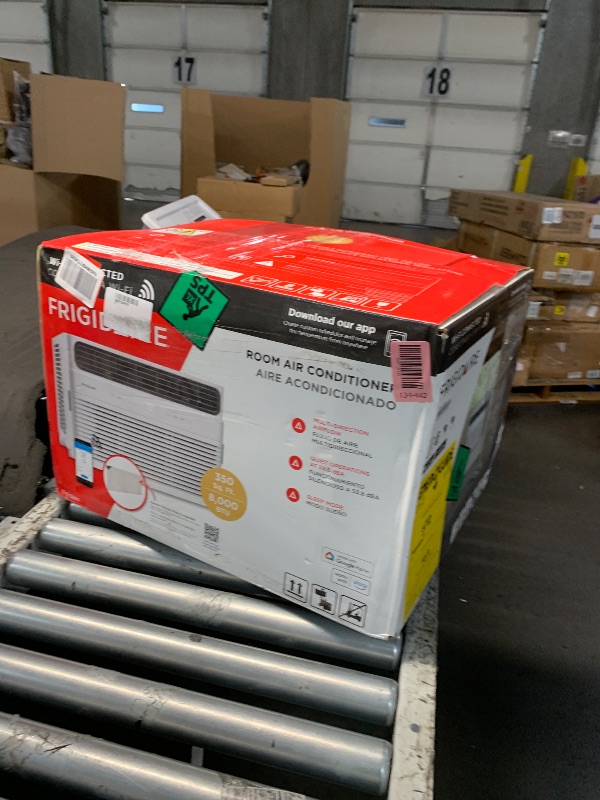 Photo 1 of **DENTED ON TOP**
Frigidaire 8,000 BTU Smart Window Air Conditioner with Wi-Fi, Cools Up to 350 Sq. Ft., Remote Control, Quiet Operation, Eco Mode, 3 Fan Speeds, White