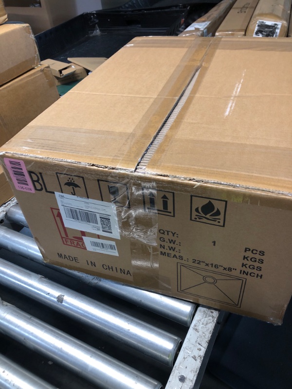 Photo 1 of ***FACTORY SEALED***WMXQX 22 Inch Undermount Kitchen Sink, 22x16 Undermount Stainless Steel Utility Laundry Sinks 18 Gauge Handmade 8" Deep Single Bowl Kitchen Bar Sink with Basket Strainer