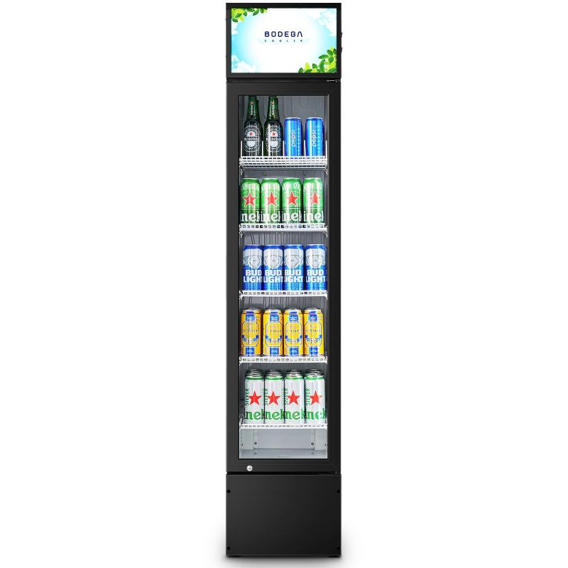 Photo 1 of ***TRUCK/TRAILER PICKUP ONLY******FACTORY SEALED***BODEGACOOLER Commercial Merchandiser Refrigerator, 5.7 Cu.Ft Single Swing Glass Door Beverage Cooler, Upright Display Refrigerator with Soft LED Light, Adjustable Shelves, Black