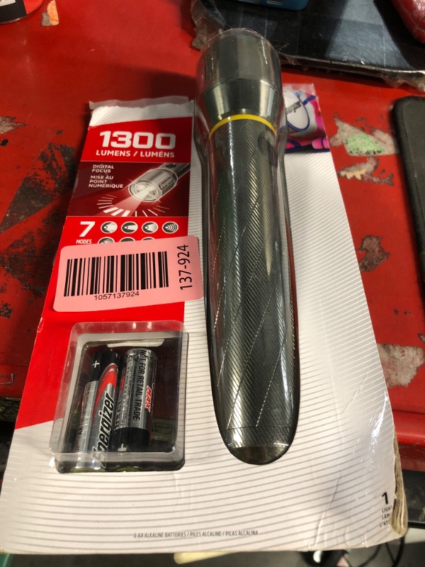 Photo 1 of ***MISSING PARTS***
Energizer Vision HD Extra Performance LED Flashlight with Digital Focus, Durable and Bright Flashlight for Hurricane Supplies and Camping Gear, Flash Light with AA Batteries Included, Pack of 1