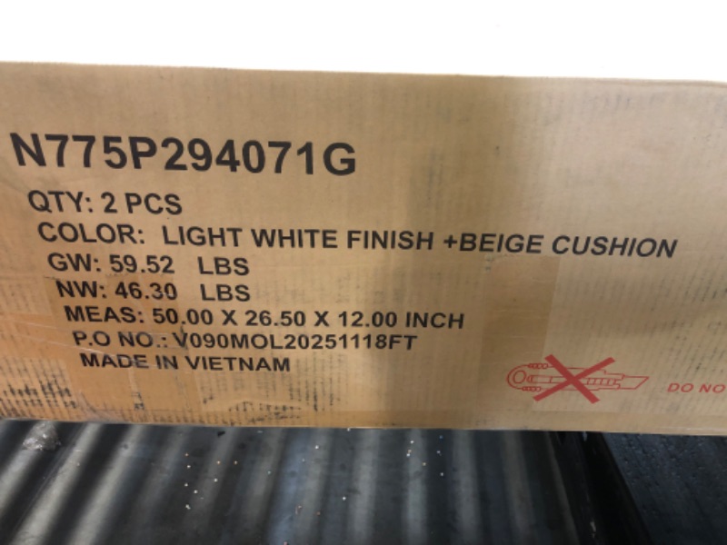 Photo 1 of ***FACTORY SEALED - OPENED FOR INSPECTION*** Christopher Knight Home Kuart Acacia Wood Outdoor Bar Stool Set of 4 with Cushion, Patio Armchair Set for Bar Table, Wooden Patio Counter Height Bar Stool with Footrest, Natural Washed+Beige