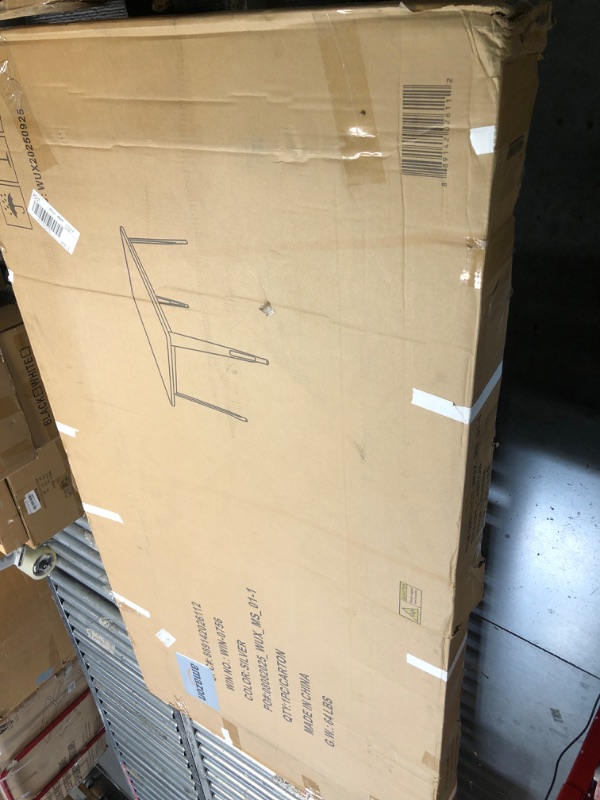 View 2 of ***TRUCK/TRAILER PICKUP ONLY*** ***FACTORY SEALED - OPENED FOR INSPECTION*** Flash Furniture Charis Commercial Grade 31.5" x 63" Rectangular Silver Metal Indoor-Outdoor Table