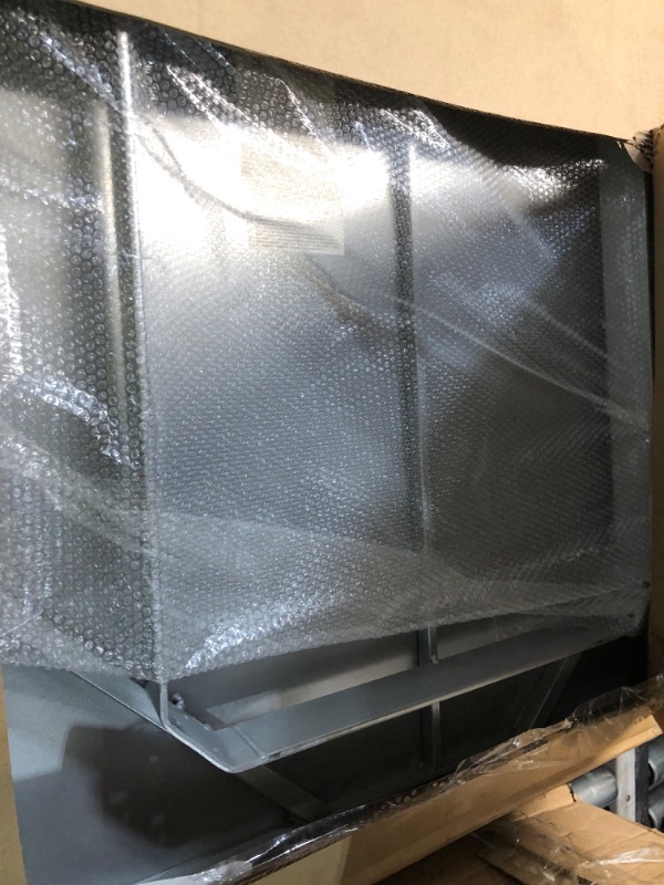 View 3 of ***TRUCK/TRAILER PICKUP ONLY*** ***FACTORY SEALED - OPENED FOR INSPECTION*** Flash Furniture Charis Commercial Grade 31.5" x 63" Rectangular Silver Metal Indoor-Outdoor Table