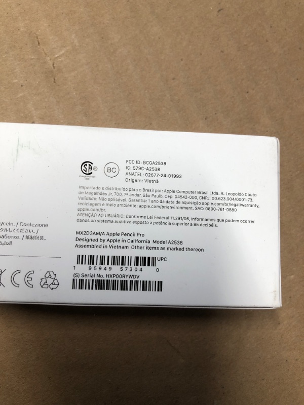 Photo 1 of ***FACTORY SEALED - OPENED FOR INPSECTION***Apple Pencil Pro: Latest Model - Device Compatibility Check Required - Pixel-Perfect Precision, Tilt and Pressure Sensitivity, Perfect for Note-Taking, Drawing, and Art. Charges and Pairs Magnetically