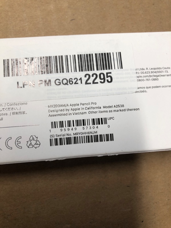 Photo 1 of ***FACTORY SEALED - OPENED FOR INPSECTION***Apple Pencil Pro: Latest Model - Device Compatibility Check Required - Pixel-Perfect Precision, Tilt and Pressure Sensitivity, Perfect for Note-Taking, Drawing, and Art. Charges and Pairs Magnetically