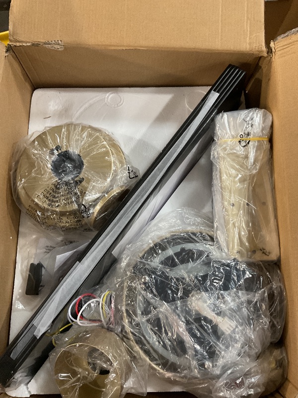 Photo 1 of ***MISSING PARTS***
CalorHoga 52 Inch Gold Ceiling Fans with Lights and Remote/APP, 12.2'' Large 3CCT LED Light Panel, Modern Smart Black and Gold Ceiling Fan for Bedroom Living Room, ETL Listed, 6 Speeds Quiet DC Motor