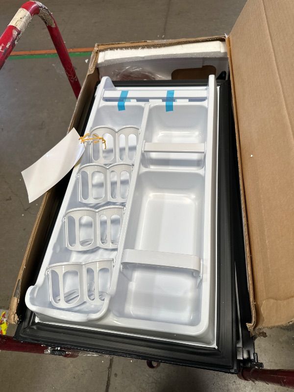 Photo 1 of *** PARTS ONLY *** roomwell E-Star 3.3 Cu Ft Mini Fridge without Freezer - AUTO DEFROST, Reversible Single Door, Glass Shelf Refrigerator - A Space-Saving Marvel for Your Bedroom, Dorm, and Office