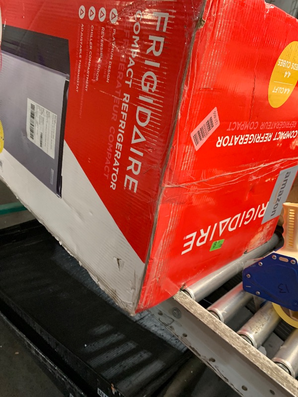 Photo 1 of ****SERIAL NUMBER RIPPED***
Frigidaire Compact Fridge, 4.5 Cubic Feet, Stainless Steel