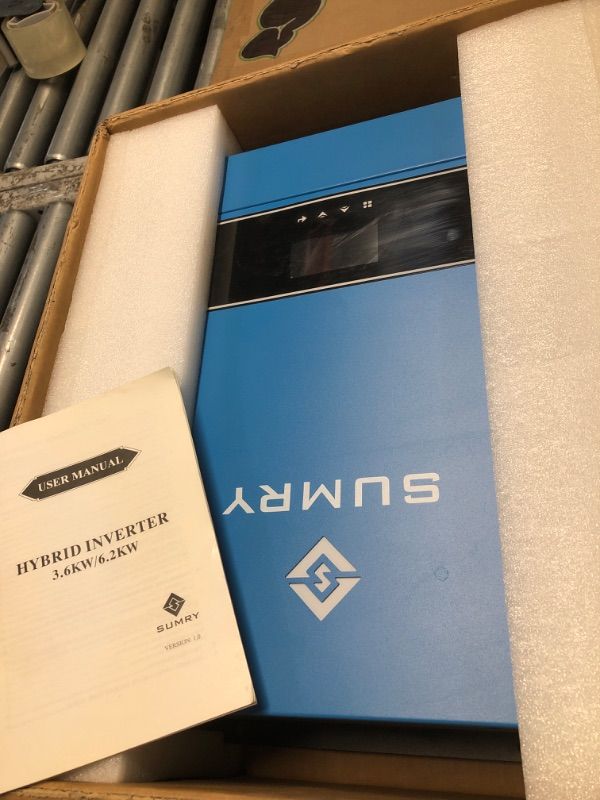 Photo 1 of **ISNT PRODUCING FULL POWER** SUMRY Solar Inverter Charger, 3600W DC 24V to AC 110V Hybrid Voltage Converter with 120A MPPT Charge Controller, Pure Sine Wave Power for Battery-Less or AGM Lithium Battery Home Energy System