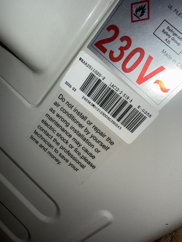 Photo 1 of ***LOWER UNIT ONLY*** Garvee 18000 BTU Mini Split Air Conditioner,19 SEER2 Ductless Inverter AC w/ 230V, Cool Up to 1250 Sq. Ft with Heat Pump System,White