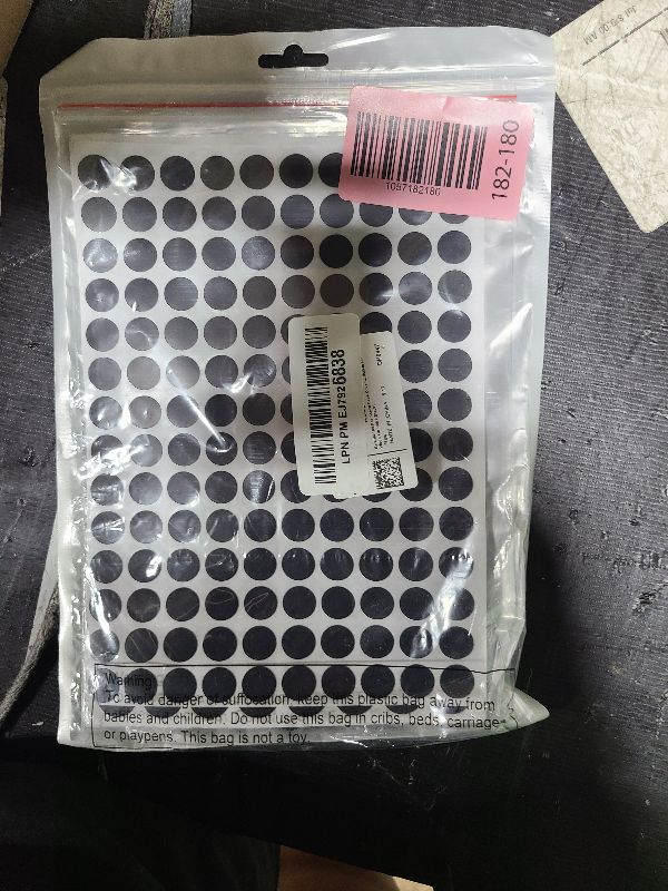Photo 1 of 100 Pieces Screw Caps Screw Covers Self Tapping Plastic Screw Cap Covers and 580 Pieces Self Adhesive Screw Hole Stickers Furniture Screw Cover Stickers for Wood Screws Furniture (Black)