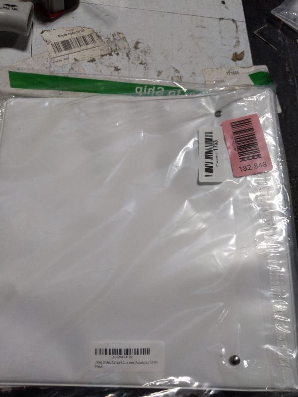 Photo 1 of 3 Ring Binder, 2.5" Professional Angle D-Rings, Presentation Folder for Standard Pages with Inside Pockets, Customizable Clear View White Binder (3.2" Spine)