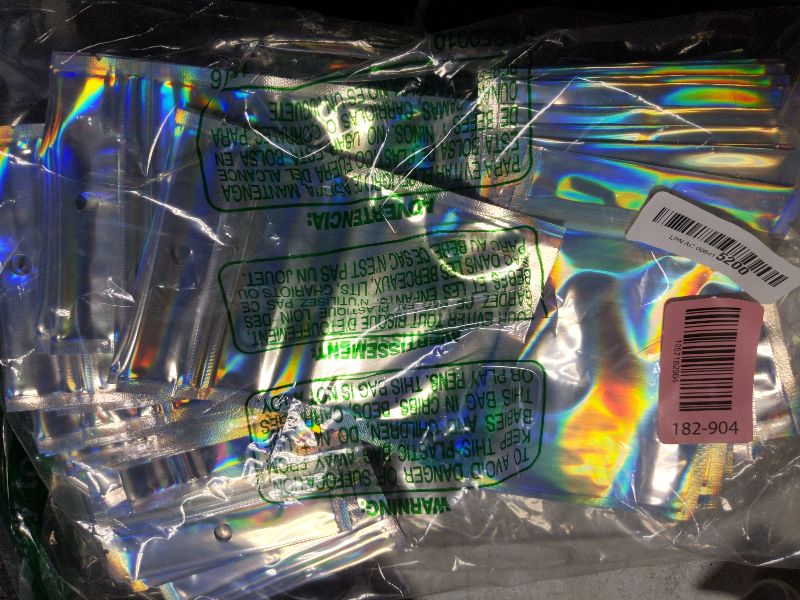Photo 1 of 100Pcs Holographic Resealable Bags, 4x6 inch Packaging Foil Pouch ?Motomy Mylar Food Storage Bag Great for Small Business and Party Favor……