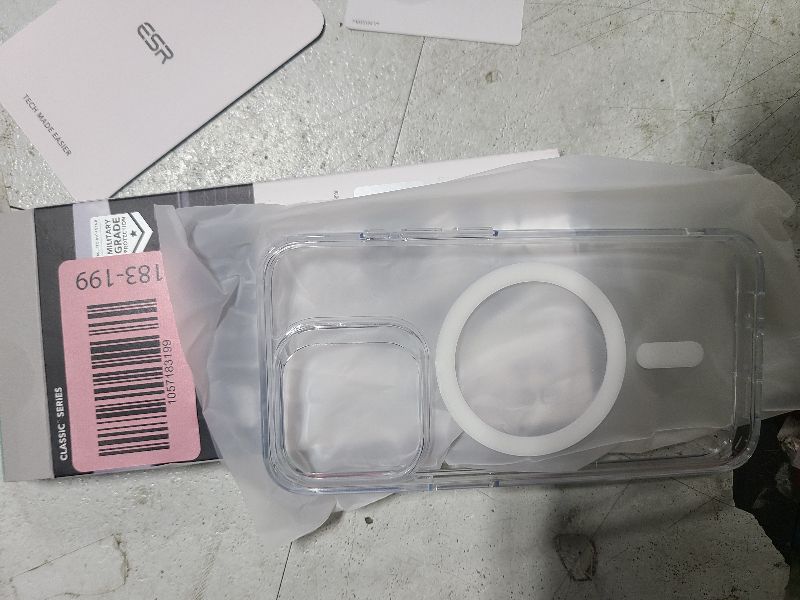 Photo 1 of ESR for iPhone 15 Pro Case, Compatible with MagSafe, Military-Grade Protection, Yellowing Resistant, Scratch-Resistant Back, Magnetic Phone Case for iPhone 15 Pro, Classic Series, Clear