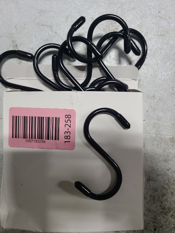 Photo 1 of 3 Inch Vinyl Coated S Hook,S Hooks for Hanging Plants ,10 Pack Non Slip Heavy Duty S Hooks ,Small Rubber Coated Steel Metal Black Closet S Hook for Hanging Jeans Plants Jewelry Pot Pan Cups Towels