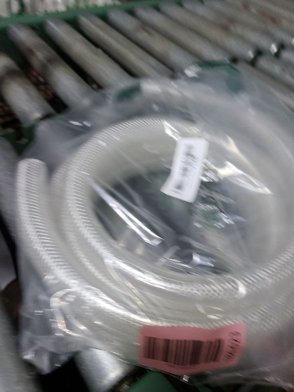 Photo 1 of 3/4" ID x 1" OD - 10 Ft High Pressure Braided Clear PVC Tubing Flexible Vinyl Tube, Heavy Duty Reinforced PVC Hose Tubing, BPA Free and Non Toxic