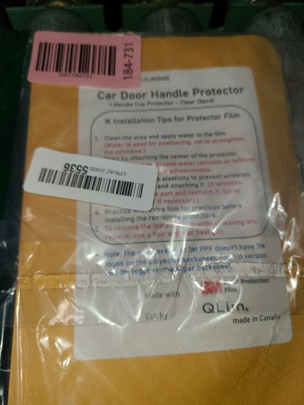 Photo 1 of 3M-5pcs Car Door Handle Cup Protector/Sticker/Guard, 3M-PPF(Paint Protection Film), Clear(Transparent), Anti Scratch, Universal Fit for Most Cars (Clear/5pcs)