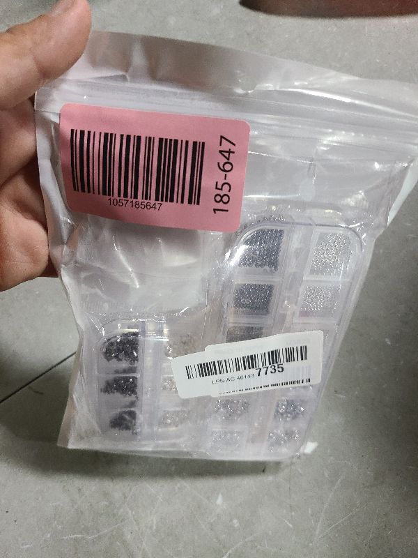 Photo 1 of 2 Boxes Spike Nail Charms 3D Mini Metal Punk Nail Art Studs, Mixed Sizes Black Silver Cone Spikes Nail Rivets Round Steel Ball, Goth Punk Half ABS Pearls for Nails DIY Accessories