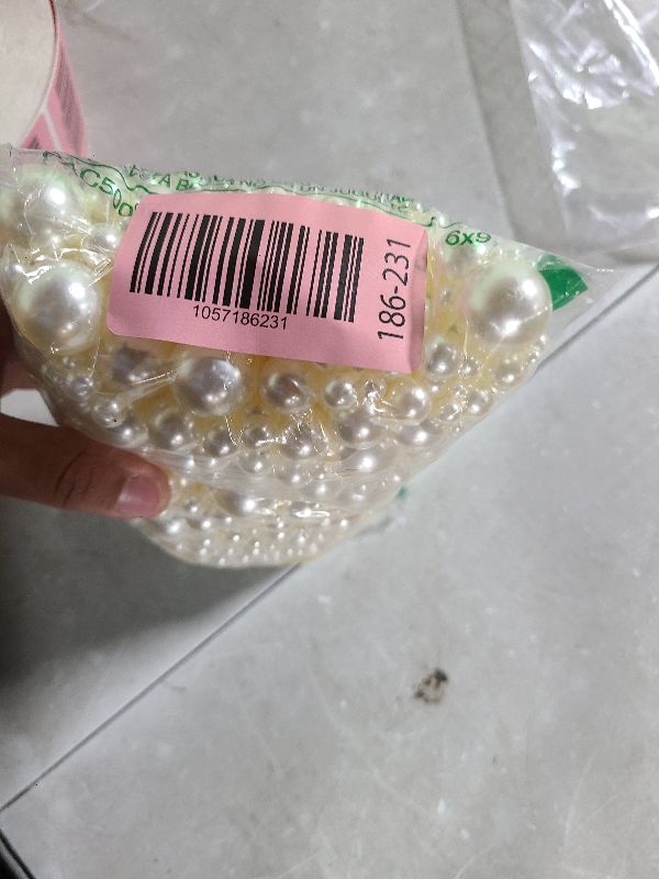 Photo 1 of 2000PCS Pearls for Crafting, Ivory No Hole Beads for Centerpieces Vases, Assorted Sizes Bulk Fake Pearls Beads for Vase Filler, Candles Centerpiece, DIY Crafts, Jewelry Making (4/6/8/10/14/20mm)
