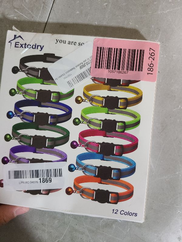 Photo 1 of 12 Pack Reflective-Breakaway Cat Collars with Bells,Safety Buckle Kitten Collar, with Name Tag, Adjustable,Ideal for Girl Cats Male Cats,Pet Supplies,Stuff,Accessories(12 Colors & 2 ID Tags)