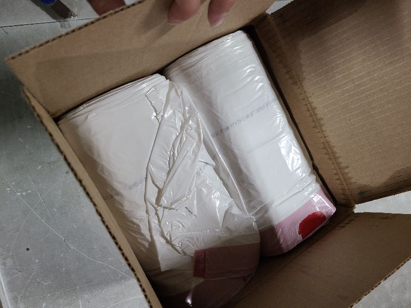 Photo 1 of 13.2 Gallon Tall Kitchen Drawstring Trash Bags, 200 Count Pre-separated Garbage Bags, Unscented, Leak Proof, Waste Bag for Kitchen, Office, Home (White)