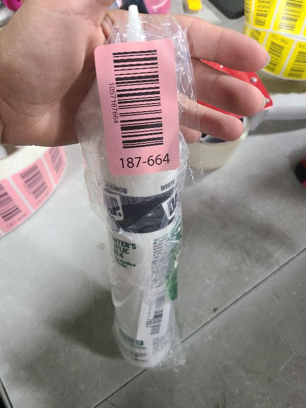 Photo 1 of 10.1 oz Cartridge 18065 Dap Alex Painter's Acrylic Latex Caulk - White