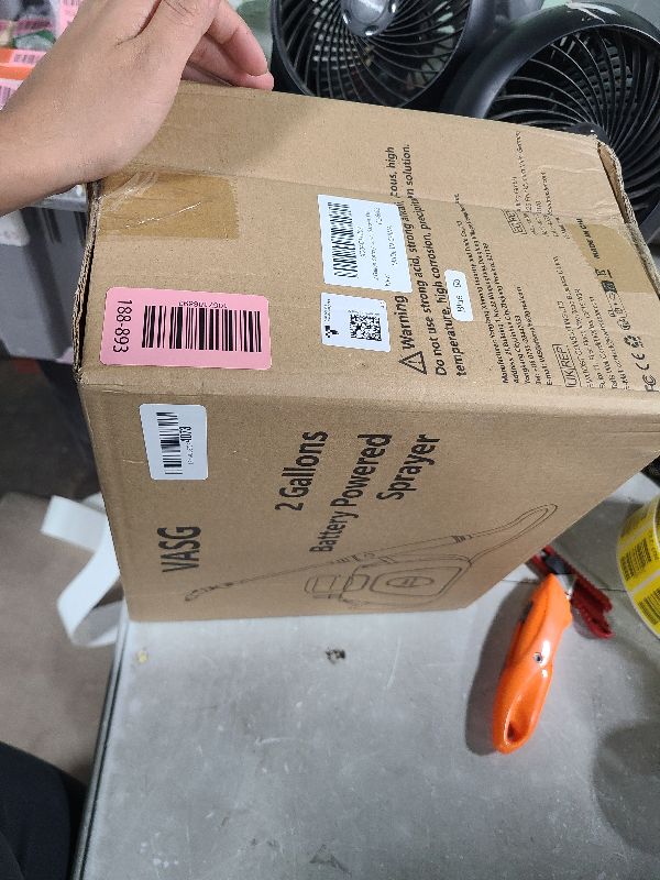 Photo 1 of 2 Gallon Battery Powered Garden Sprayer, Electric Sprayer, Weed Yard Lawn Sprayers with 5 Mist Nozzles & Retractable Wand & Adjustable Strap for Lawn, Garden, Yard