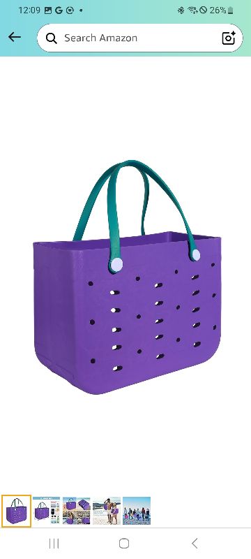 Photo 1 of (159)
X-Large Rubber Beach Bag for Men & Women, Large Capacity Travel Tote Bag for the Beach Boat Pool