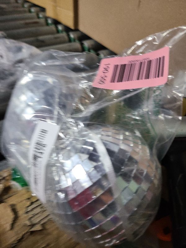 Photo 1 of 2 Pieces Mirror Disco Ball, 70's Disco Party Decoration, Hanging Ball for Party or DJ Light Effect, Home Decorations, Stage Props, Game Accessories(4 Inch)