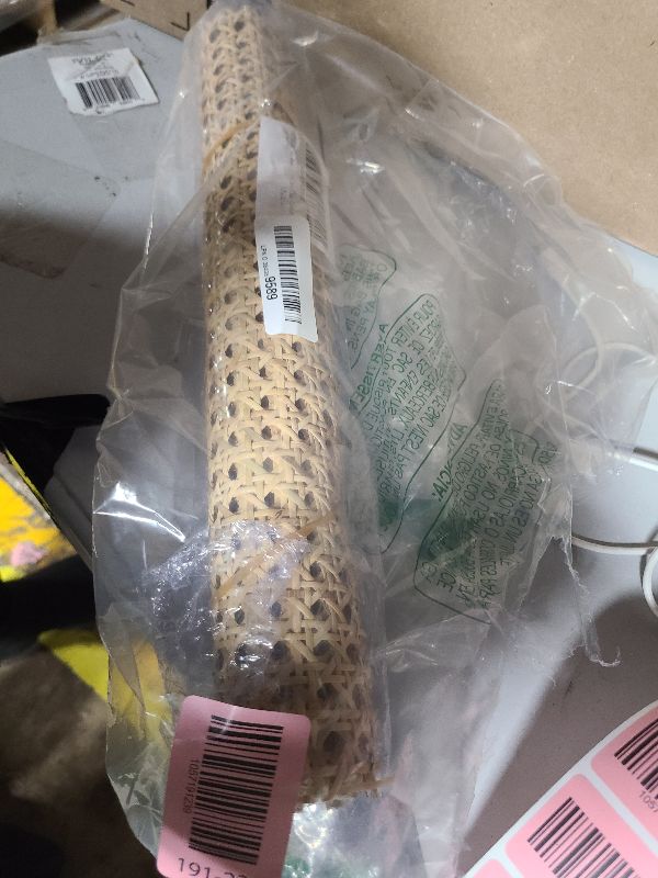 Photo 1 of 14" Width Cane Webbing 2Feet, Natural Rattan Webbing for Caning Projects, Woven Open Mesh Cane for Furniture, Chair, Cabinet, Ceiling