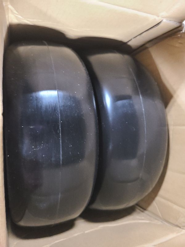 Photo 1 of 11x4.00-5” Flat Free Lawn Mower Tire and Wheel with 3/4" or 5/8" Bushings, 3.4"-4"-4.5"-5" Centered Hub, Smooth Tread Tire for Zero Turn Mowers, 2 Pack