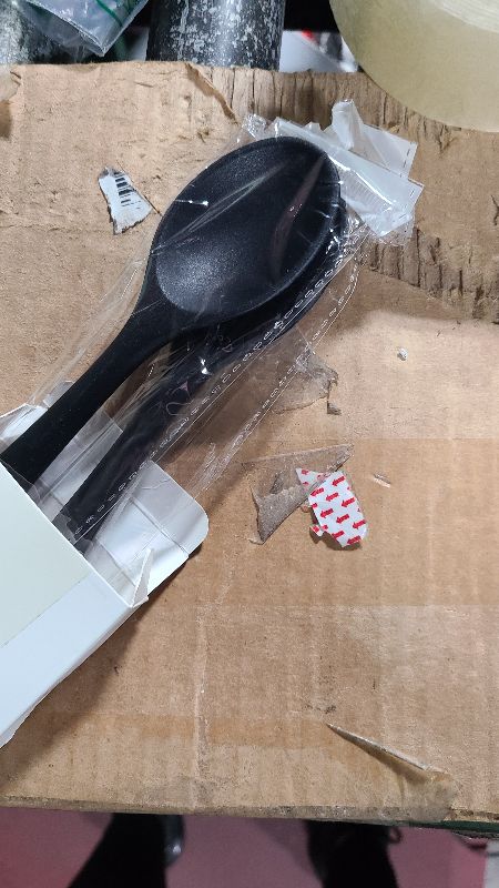 Photo 1 of 2 Pcs Small Silicone Spoons Mixing Spoons for cooking,Heat Resistant for Kitchen Cooking Baking Stirring Mixing Tools (Black A)