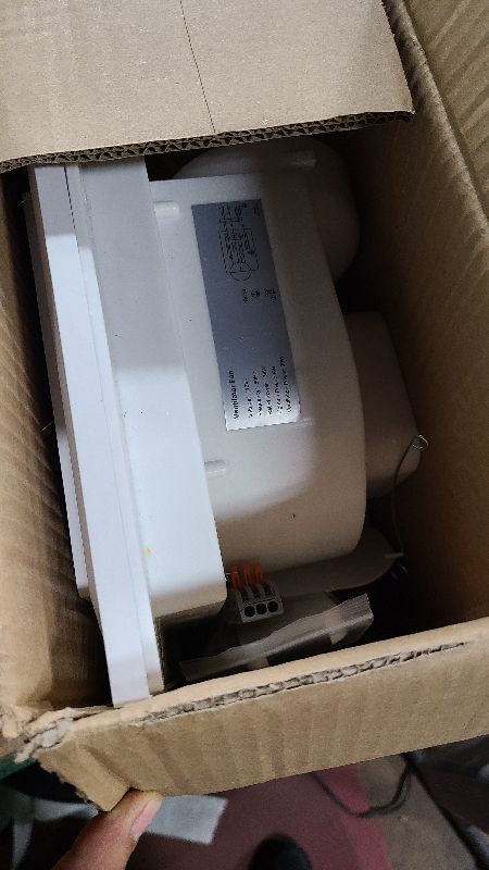 Photo 1 of 2 in 1 Bathroom Exhaust Fan with LED Light,140 CFM Exhaust Fan with Remote,Ventilation Fan,7.68"×7.68" Bathroom Ventilation Fan for Bath,Office,Restroom,White