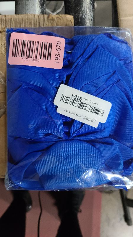 Photo 1 of 20 PCS 8 Inch Cheer Hair Bows Large Cheerleading Big Hair Bows with Ponytail Holder Hand-made Grosgrain Ribbon Hair Accessories for Teen Girls (Blue)