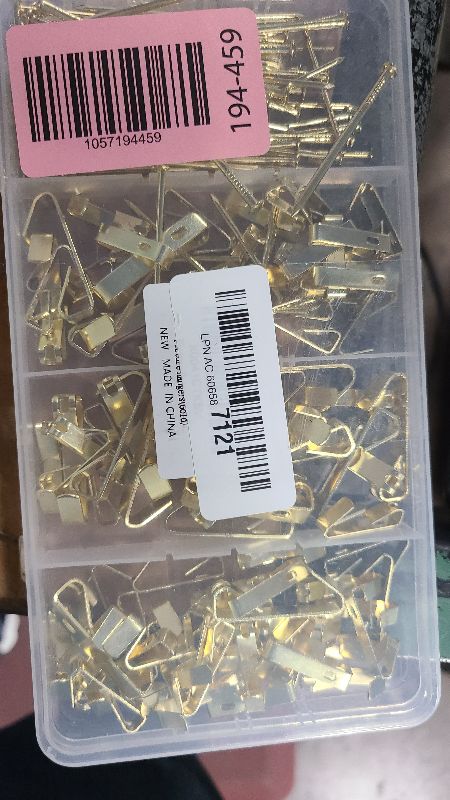 Photo 1 of 184 Pieces Picture Hanging Kit, 20lb, 30lb, and 50lb Picture Hangers, Metal Picture Hanging Hooks with Nails, on Drywall, Wooden Wall(Gold)
