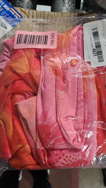 Photo 1 of 2 Piece Skirt Sets for Women Summer, Floral Bandeau Going Out Mesh Tops Low Rise Mini Skirt Vacation Matching Set Pink S