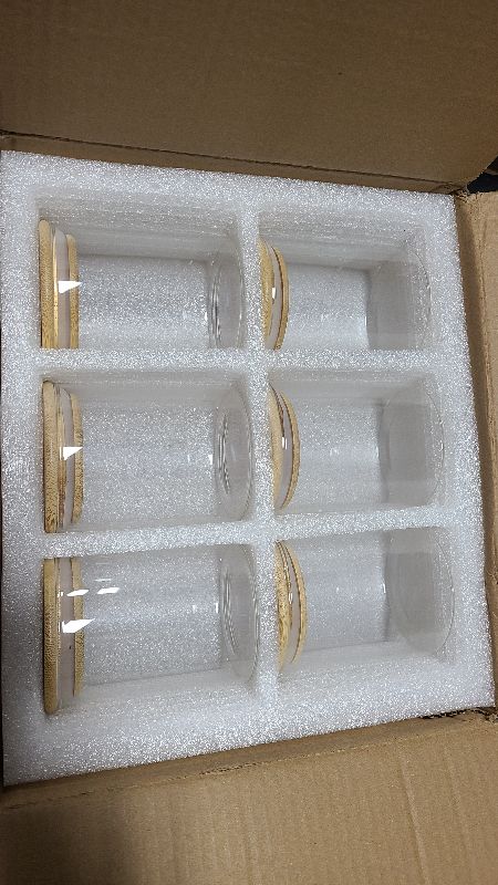 Photo 1 of 17oz Glass Food Storage Jars, Glass Jars with Bamboo Lids, Kitchen Storage Jars, Set of 12, Canisters with Airtight Lids for Spice, Coffee, Cookie, Pantry Organizers