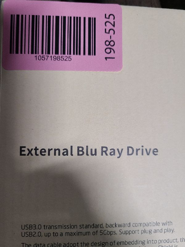 Photo 1 of External Blu Ray Drive, Support 50G Disc Read/Write Bluray Drives, Portable 3D Blu Ray Burner with USB 3.0 and Type-C, Blu Ray Reader Suitable for Windows XP/7/8/10/11 MacOS for Laptop, Desktop, Mac
