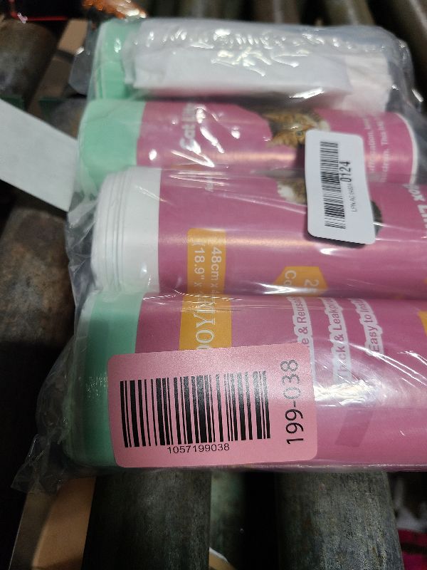 Photo 1 of 100 Pack Cat Litter Box Liner Bags Compatible with Self-cleaning Cat Litter Box, Thick Heavy Duty Drawstring Automatic Kitty Litter Box Waste Drawer Liners-19" x 18"