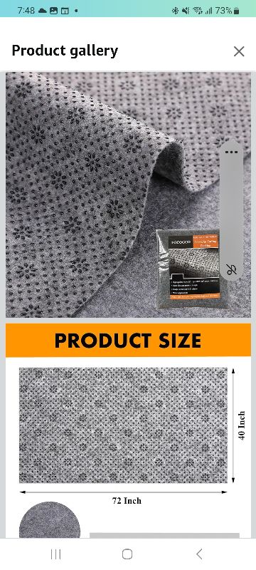 Photo 1 of the FGCOGOD Store
4.7
4.7 out of 5 stars
(70)
Rug Backing Fabric Non-Slip Backing Cloth for Tufting Carpets Rug Making Tufting Gun Cushion Punch Needle Upgrade 2mm Thick Tufting Supplies Plum Blossom Pattern (72 x 40 Inch)