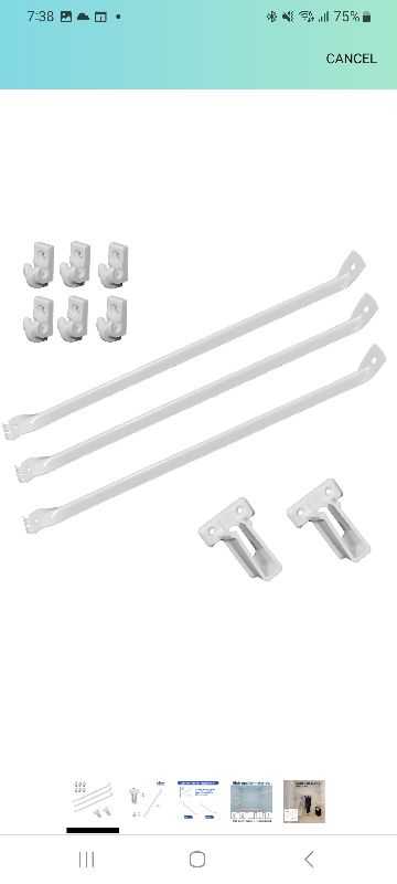 Photo 1 of 12 Inch Wire Shelf Brackets Kit with All Phillips Screws and Anchors ,3 Wire Shelving Brackets &2 End Bracket & 6wire Shelf Clips.Closet Support Bracket,Shelving Hardware Kit,Shelves Parts