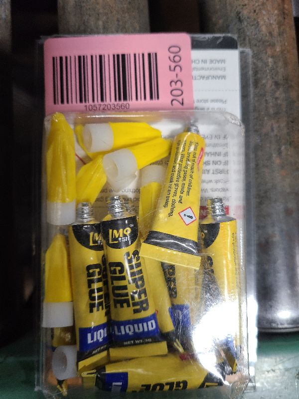 Photo 1 of 12×3g Mini Super Glue Clear Liquid, All Purpose Single Use Superglue Heavy Duty Strong for Plastic Ceramic Glass Metal Repair, Instant Cyanoacrylate Adhesive Bonding Wood Miniatures 3D Print