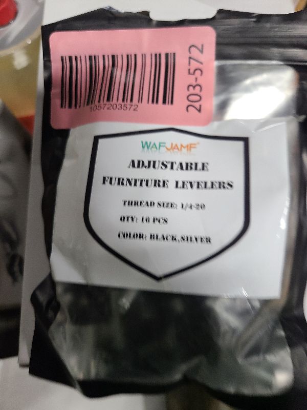 Photo 1 of 1/4-20‘‘UNC Thread Adjustable Furniture Levelers Table Feet Screw in Threaded, Screw on Chair Foot Glides Leveling for Tables, Chairs, Furniture Legs-16 Pcs (1/4-20UNC-16PCS)