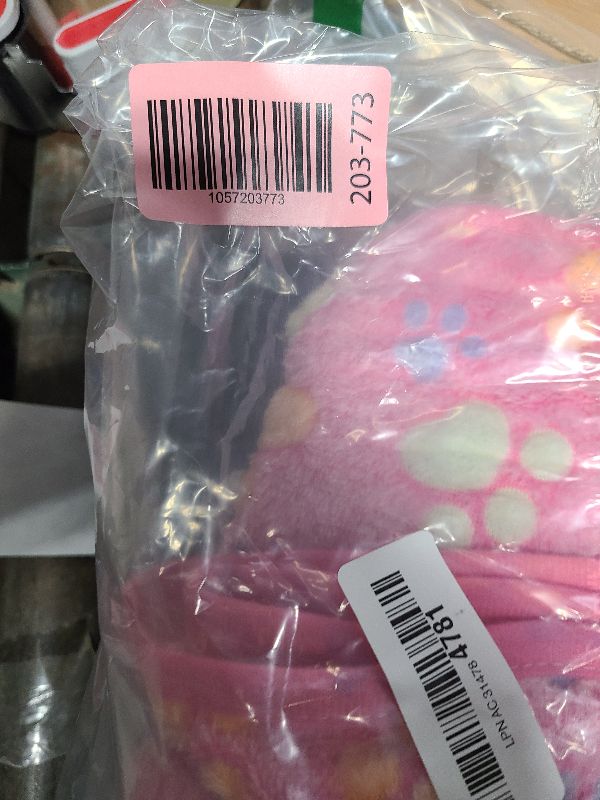 Photo 1 of 1 Pack 3 Blankets Super Soft Fluffy Premium Fleece Pet Blanket Flannel Throw for Dog Puppy Cat Paw Brown/Pink/White Small(23x16 inch)