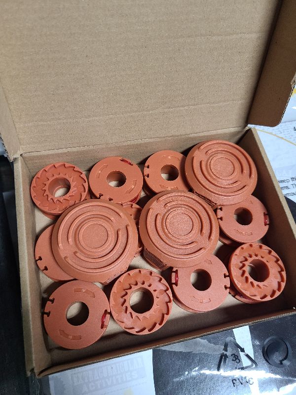 Photo 1 of 15 Pack Trimmer Spool Line for Worx,(WA0010)Replacement Trimmer Spool Line for Worx,Trimmer Line Refills 0.065 inch for Worx,Suitable for Worx String Trimmers(12 Pack Grass Trimmer Line,3 Trimmer Cap)